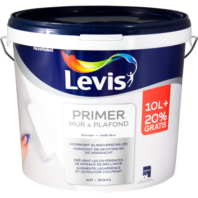 

Pared y techo Primer Blanco 12 L - Blanc - Levis
