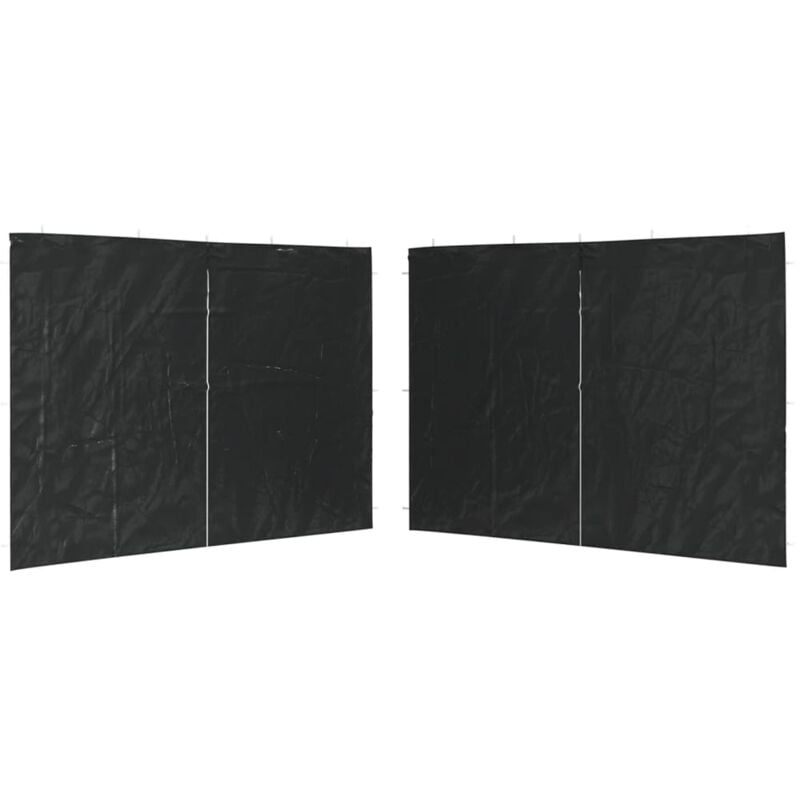 

Paredes laterales carpa fiesta cremallera PE 2 uds antracita - Antracita - Vidaxl