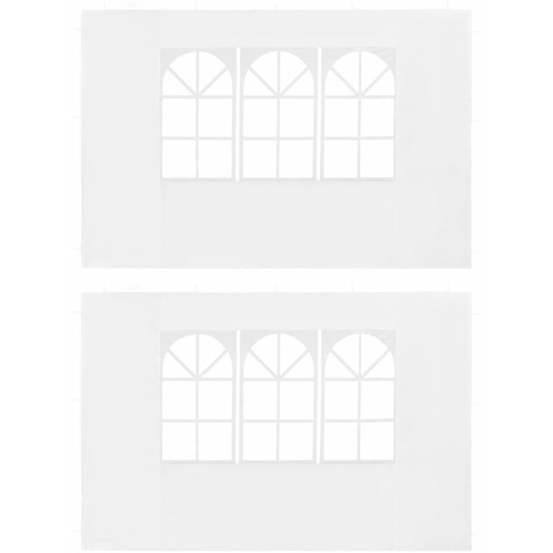 

Paredes laterales de carpa de fiesta con ventana PE blanco 2uds