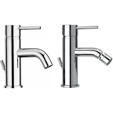 Pareja De Grifos De Diseño Para Baño Lavabo Y Bidet  Salice