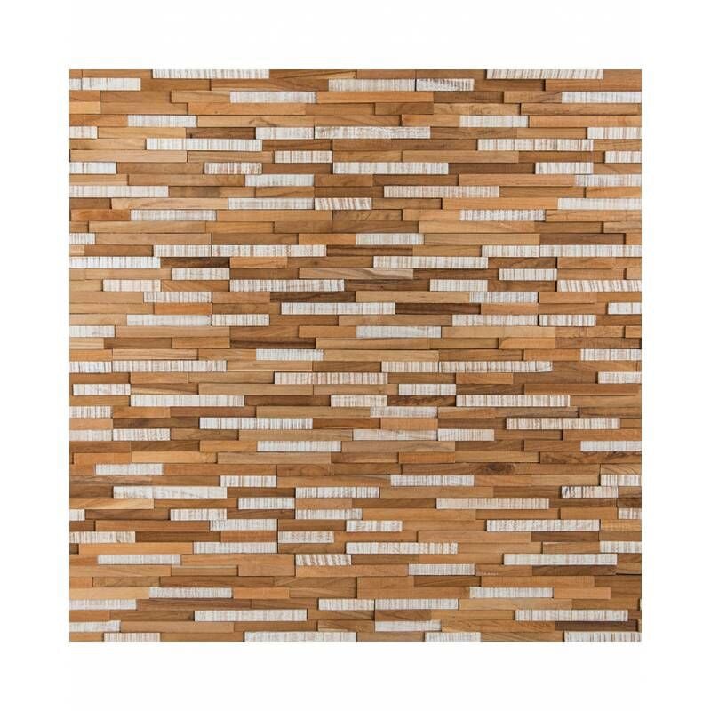 Decoon - Parement bois blanchi fine lame 0,57 m2 teck