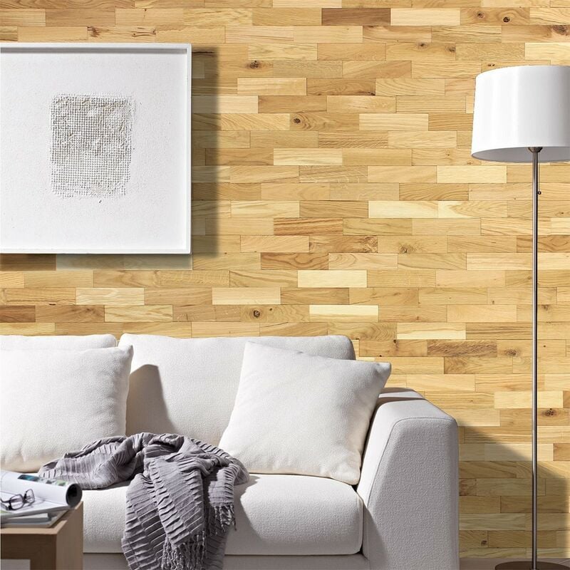 Woodwall - Parement Bois Chêne Rustique Revêtement Mural 200mm 1m²