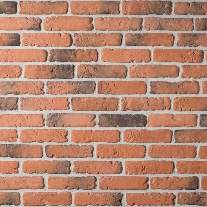 Decoon - Parement brique rouge béton 0,68 m2
