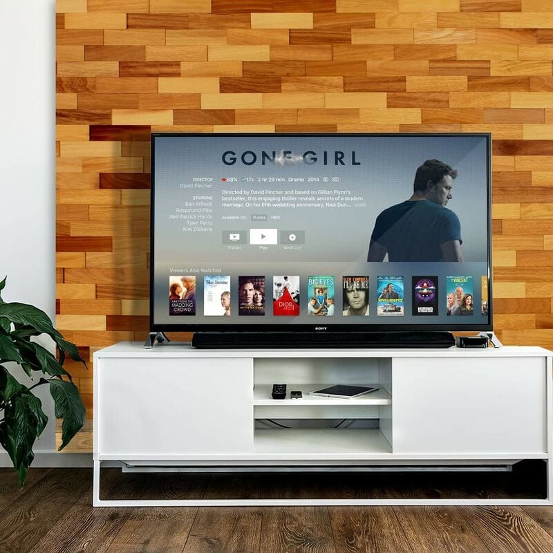 Parement Bois Iroko Revêtement Mural Bois 200mm 1m²