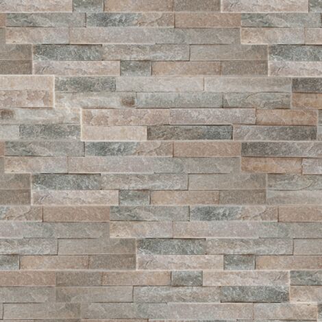 Parement mural en pierre naturelle fine épaisseur - beige - 13 pcs