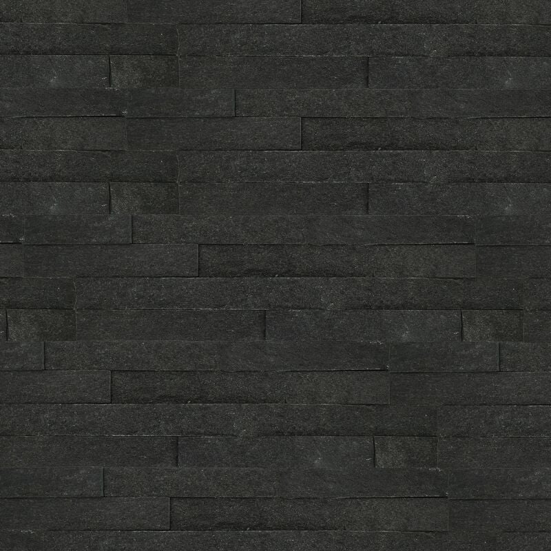 Decoon - Parement pierre naturelle 0,468 m2 Quartz noir