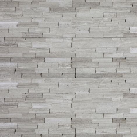 Parement Pierre Naturelle Woodstone - 60x15x1-2 cm - Gris (vendu par plaque de 0,09 m²)