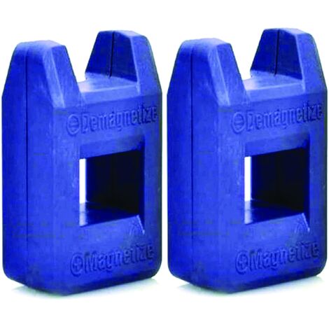 PARENCE.- Set di 2 strumenti portatili di magnetizzazione/smagnetizzazione per punte di cacciaviti, viti e altri utensili in acciaio