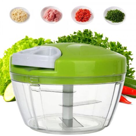 PARENCE. - Tritatutto manuale con manico, 3 lame in acciaio inossidabile/cucina facile e veloce - Trituratore di verdure, cipolla - aglio - Carne, hachoir74