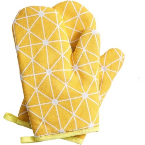 pares de guantes resistentes al calor, compatibles con microondas y hornos de cocina de alta temperatura.