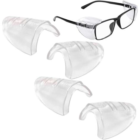 pares de protectores laterales transparentes universales para gafas de seguridad (apto para tallas pequeñas y medianas)