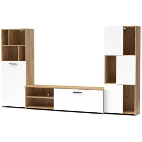 PARETE ATTREZZATA JOY CM 240X35X137 ROVERE GOLD/BI