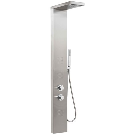Parete attrezzata mod. manhattan plus con miscelatore termostatico cromo satinato