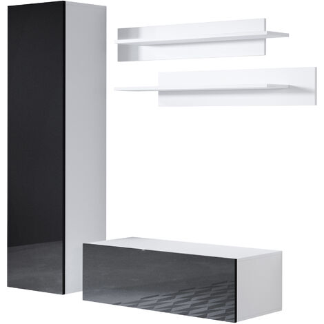 XJZKA Mensola Porta TV sospesa con Porta, Moderna Console multimediale in  Legno a Parete portaoggetti pensile Mobile Porta TV per Router per scatole  Cavi-Bianco 140 cm (55 Pollici)/D/140 : : Casa e