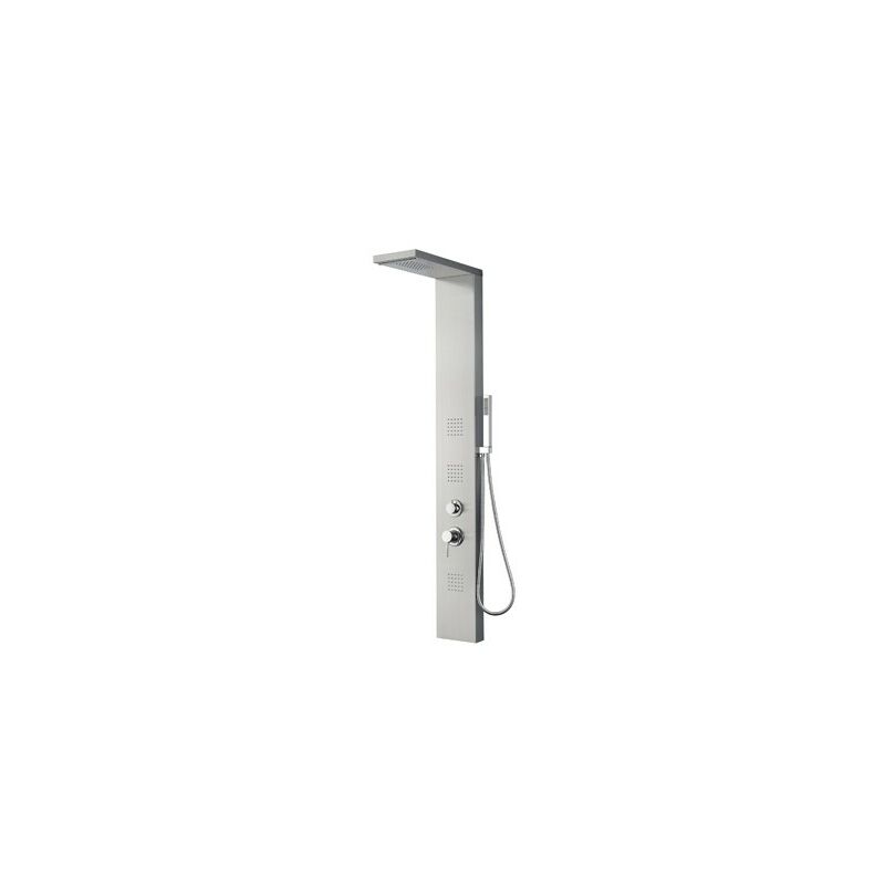 Parete attrezzata multifunzione mod. rodi Acciaio inox luc. Con Led dh