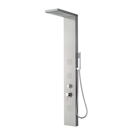 PARETE ATTREZZATA MULTIFUNZIONE MOD. RODI Misura: Acciaio inox luc. Con Led