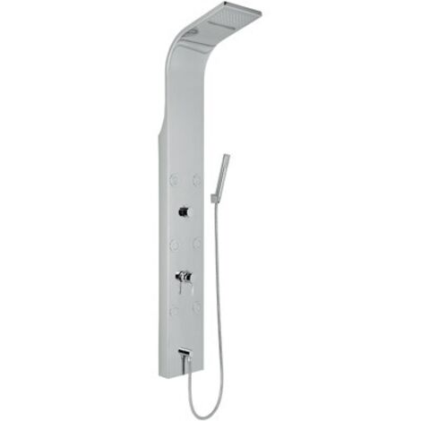 PARETE ATTREZZATA MULTIFUNZIONE MOD. VITTORIA CON LED Acciaio inox lucidato METAF