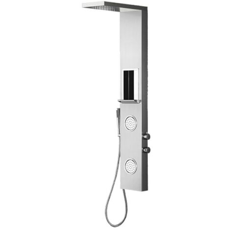 PARETE ATTREZZATA MULTIFUNZIONE  MOD. ZANTE Acciaio inox spazzolato