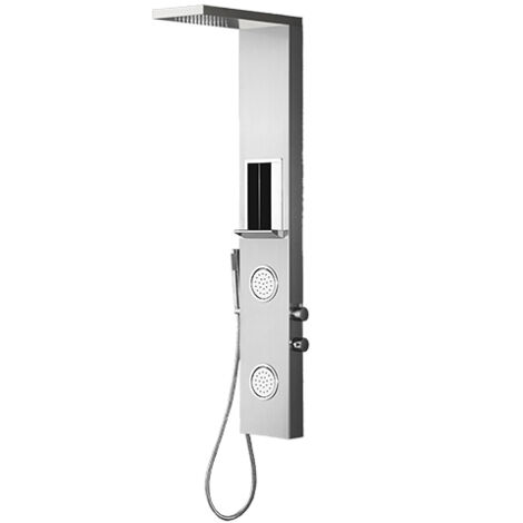 PARETE ATTREZZATA MULTIFUNZIONE  MOD. ZANTE- Acciaio inox spazzolato- DH- pezzi 1