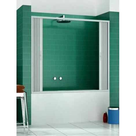 Parete Box Doccia Vasca da Bagno in PVC Nicchia a Soffietto Sopravasca un Lato - Misura 190