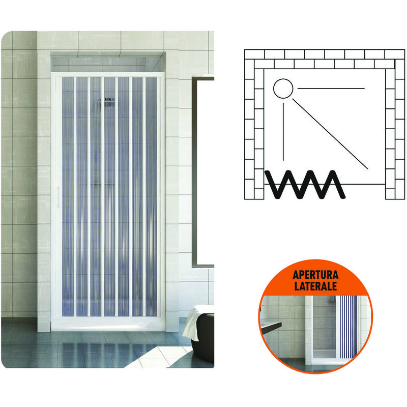 Parete per box doccia brixo pvc murena 120