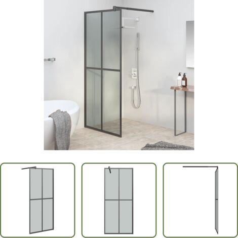 Parete doccia -  Cabina Doccia 90x195 cm Vetro Temperato Scuro