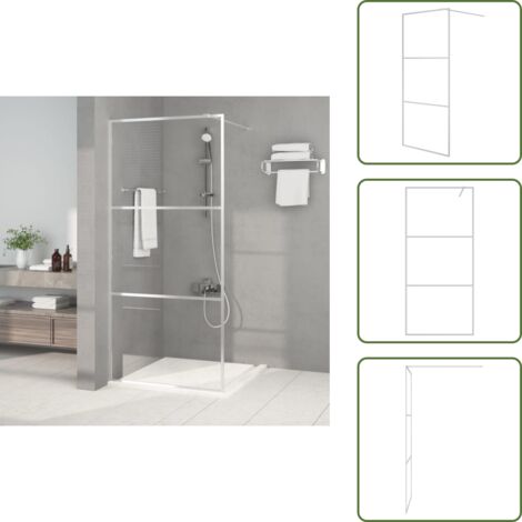 Parete doccia ESG - vidaXL Parete Doccia Walk in Argento 90x195 cm Vetro Trasparente ESG - Parete doccia trasparente
