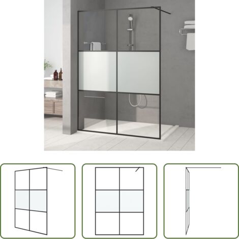 Parete doccia in vetro -  Parete Doccia Walk in 140x195 cm Vetro Semi Smerigliato ESG