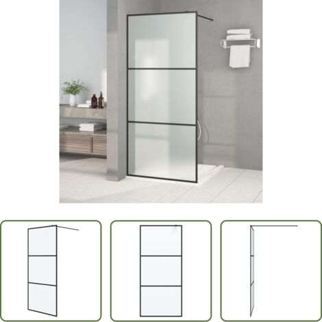 Parete doccia in vetro - Parete Doccia Walk in 90x195 cm Vetro Smerigliato ESG
