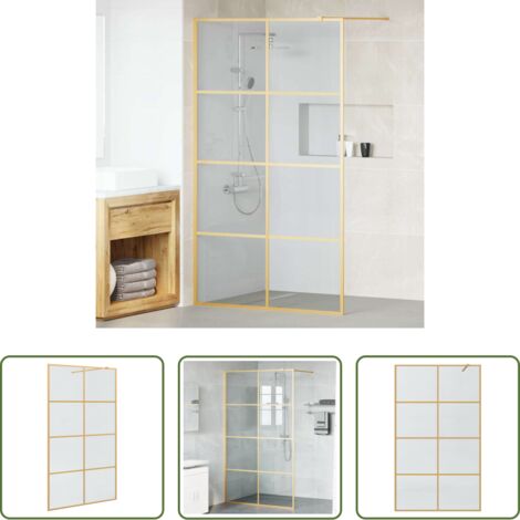 Parete doccia in vetro -  Parete Doccia Walk-in Oro 115 x 195 cm vetro temperato