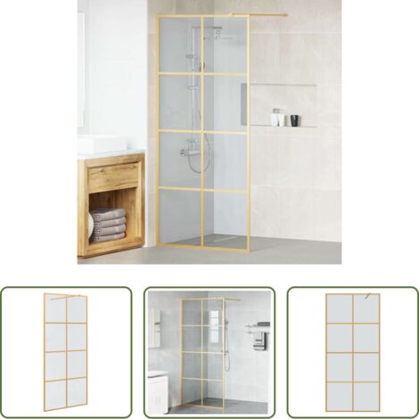 Parete doccia in vetro -  Parete Doccia Walk-in Oro 90 x 195 cm vetro temperato