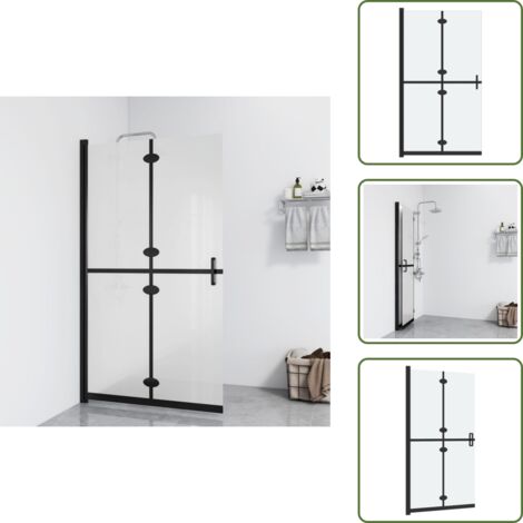 Parete doccia minimalista - vidaXL Parete per Doccia Walk-in Pieghevole in Vetro ESG 110x190 cm - Parete doccia in alluminio