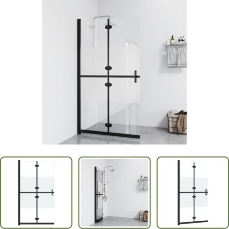 Parete doccia pieghevole -  Parete per Doccia Walk-in Pieghevole in Vetro ESG 120x190 cm
