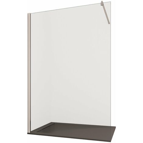 Parete Doccia Walk-In 130 cm in Cristallo Trasparente 8mm H195 Bonussi Nives