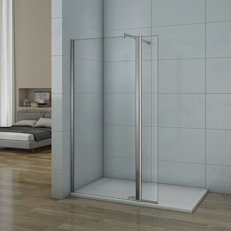 Mensola Doccia per Parete Doccia Walk-in Bianca 100cm Alluminio