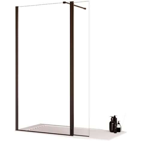 Parete Doccia Walk-In 130 cm con Aletta Richiudibile in Cristallo trasparente 8mm H195 Bonussi Sveva