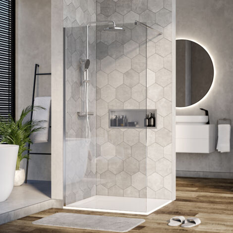 Parete doccia Walk-In EX101 vetro temprato trasparente - 8mm - larghezza selezionabile	1000mm