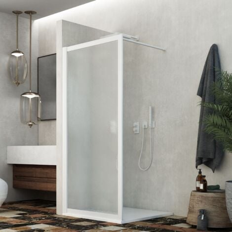 FORTE Parete doccia walk-in lato 120 cm h 190 in acrilico mod. Beatrix profilo