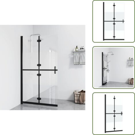 Parete doccia walk-in - vidaXL Parete per Doccia Walk-in Pieghevole in Vetro ESG 90x190 cm - Parete doccia minimalista