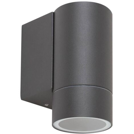 . Parete esterna lampada luce Phoenix metallo e vetro antracite L grigio: 10 cm B: 6,5 cm H: 12,3cm IP54
