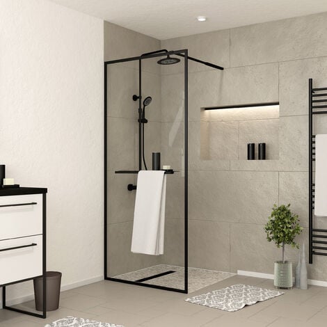 Accessori per il bagno Hradware 20-50cm mensole angolari per bagno moderne  nere opache mensole da parete per cucina doccia Shampoo Rack di stoccaggio  - AliExpress