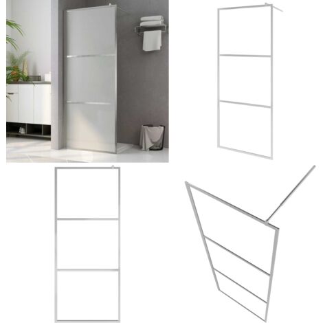 Parete per Doccia Walk-in in Vetro Smerigliato ESG 90x195 cm - Doccia walk-in - Vetro smerigliato