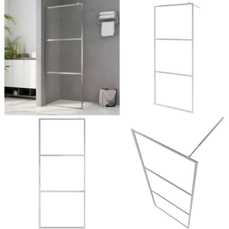 Parete per Doccia Walk-in in Vetro Trasparente ESG 140x195 cm - Doccia in vetro - Parete doccia in vetro trasparente