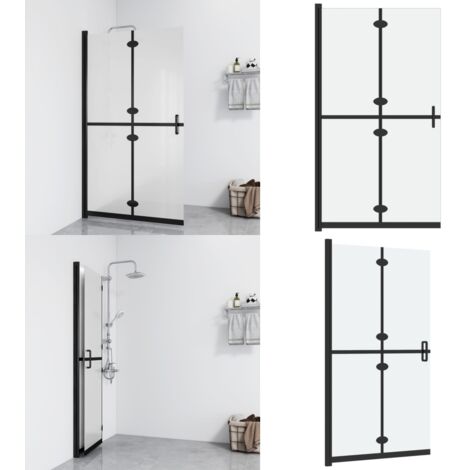 Parete per Doccia Walk-in Pieghevole in Vetro ESG 100x190 cm - Doccia walk-in - Parete doccia pieghevole