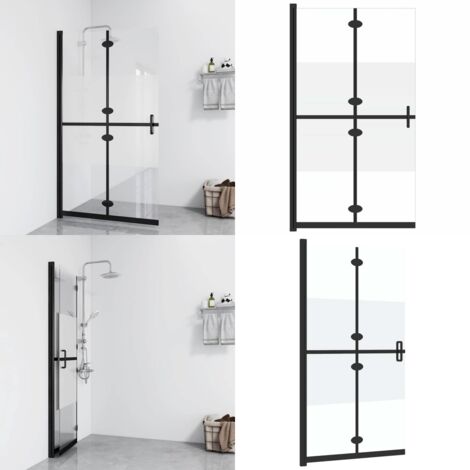 Parete per Doccia Walk-in Pieghevole in Vetro ESG 100x190 cm - Doccia walk-in - Parete doccia pieghevole