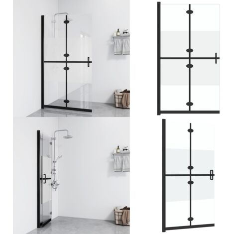 Parete per Doccia Walk-in Pieghevole in Vetro ESG 110x190 cm - Parete doccia pieghevole - Parete doccia in vetro