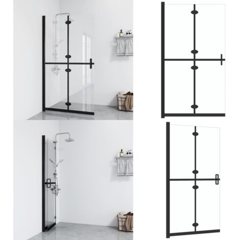 Parete per Doccia Walk-in Pieghevole in Vetro ESG 120x190 cm - Doccia walk-in - Parete doccia pieghevole