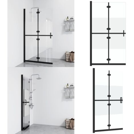 Parete per Doccia Walk-in Pieghevole in Vetro ESG 80x190 cm - Parete doccia pieghevole - Parete doccia in vetro