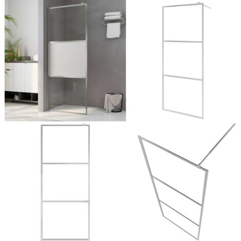 Parete per Doccia Walk-in Vetro Semi Smerigliato ESG 90x195 cm - Doccia walk-in - Vetro semi smerigliato