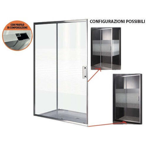 PARETE SCORREVOLE BOX DOCCIA BRIXO MODELLO IRIS CM.120XH190